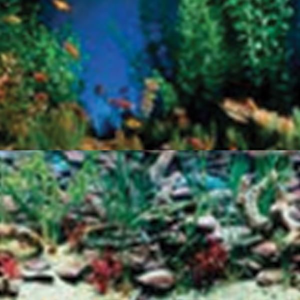 Picture of Tide & Treasure™ Double-Back™ Pre-Cut Background - Aquarama/Shalescape - Up 29 Gallons 