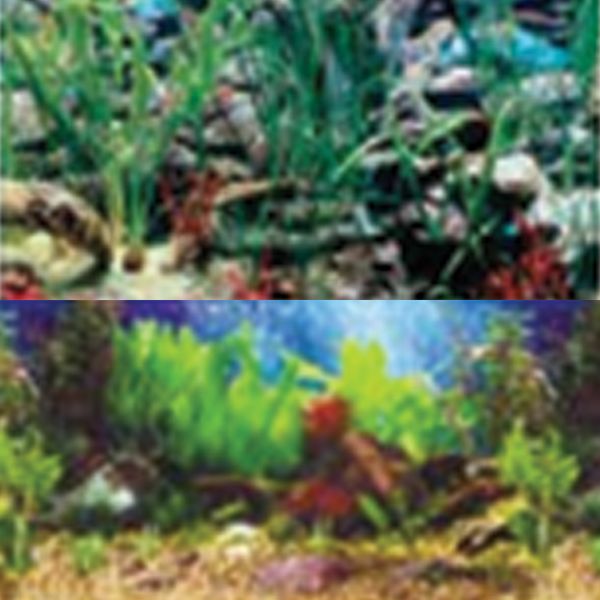 Picture of Tide & Treasure™ Double-Back™ Pre-Cut Background - Tropical Blue/Shalescape - Up to 90 Gallons