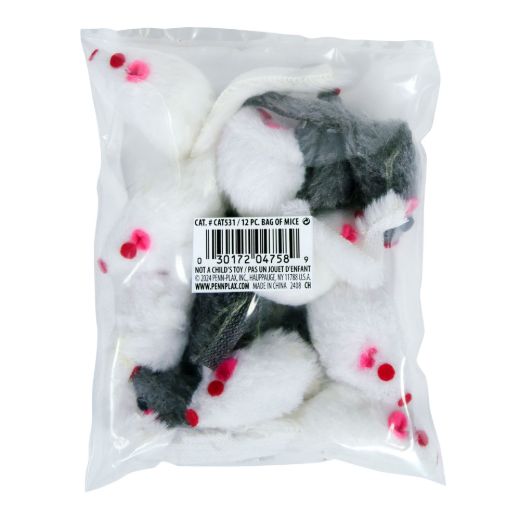 Picture of Cat Life™ Bag of Mice - Gray & White - 12 Pack