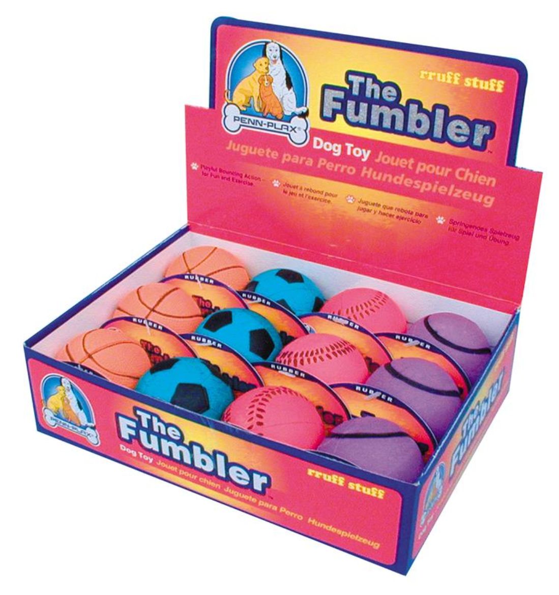 Picture of Dog's Life™ Sport Play Balls - Assorted Colors - 12 Piece Display