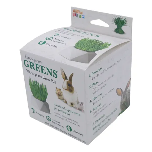 HOME GROWN GREENS w/ DISH -  SUBSTRATE 10G + WHEAT SEED 10G
