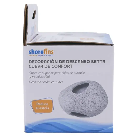 shorefins™ Betta Cave w/ Suction Cup – Ceramic